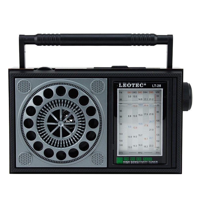 Radio portabil vintage, 3W 8 ohm, 7 benzi FM/MW/SW1-5, Leotec - imagine 7